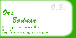 ors bodnar business card
